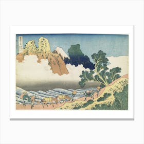 Minobu River And Mount Fuji Seen From The Back Canvas Print
