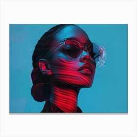 Woman With Glasses Canvas Print