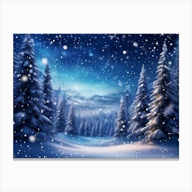 Banner Featuring A Majestic Winter Landscape Blanketed By Pristine Snow Where Magic Snowflakes Gen (7) Canvas Print