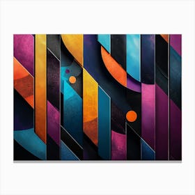 Colorful Art Image Depicting Diferent Colorful Shapes 2 Canvas Print