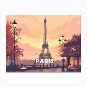 Paris At Sunset Canvas Print