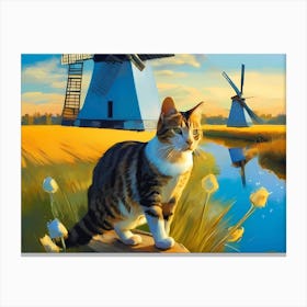 Creative Feline Cat Artwork 13 Canvas Print