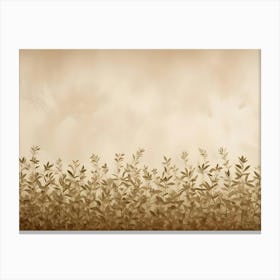 Border Of Sepia Toned Plants With A Soft, Ethereal Background, Creating A Peaceful And Natural Feel Canvas Print