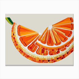 Orange Slice Mosaic Art Canvas Print