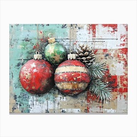 Intage Christmas Mixed Media 13 Canvas Print