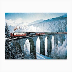 Swiss Alpine Railway Canvas Print