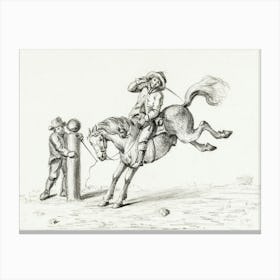 Taming A Horse, Jean Bernard Canvas Print