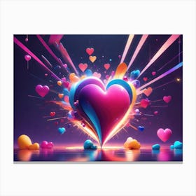 Colorful Heart Creative 18 Canvas Print