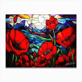 Poppy Day - Poppies Bouquet Canvas Print