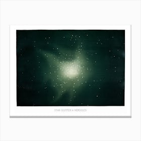 Star Clusters In Hurcules, Vintage Astrology Canvas Print