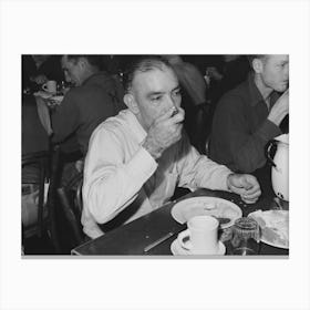 Untitled Photo, Possibly Related To Workmen At Shasta Dam Eating Dinner At The Commissary, Shasta County Canvas Print