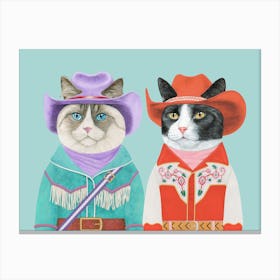 Rodeo Cats 4 Canvas Print