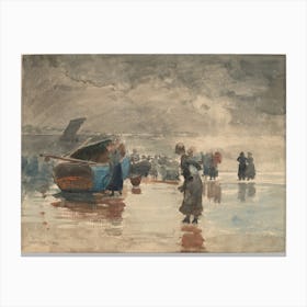 On The Sands (1881), Winslow Homer Canvas Print