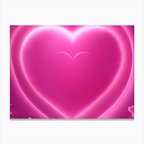 A Glowing Pink Heart Vibrant Horizontal Composition 51 Canvas Print