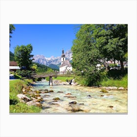 Village In The Alps Canvas Print