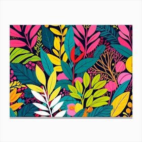 Colorful Floral Pattern Canvas Print