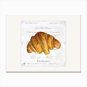 Croissant Print Canvas Print