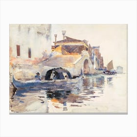 Ponte Panada, Fondamenta Nuove, Venice, John Singer Sargent Canvas Print