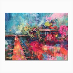 'House On The Water' 1 Canvas Print