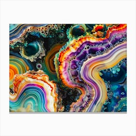 colorful agate stone Canvas Print