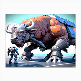 American Buffalo Cyborg Canvas Print