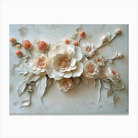 Papier Mache Flowers Canvas Print