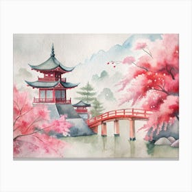 Sakura Painting Canvas Print