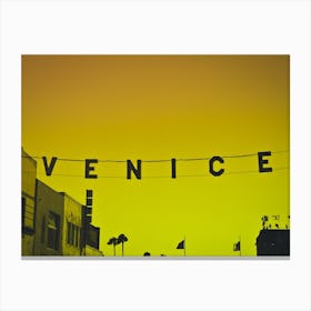 Venice Beach Sign, California Canvas Print