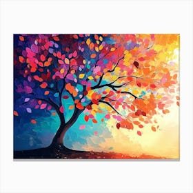 Colorful Tree Painting 2 Canvas Print