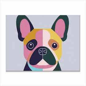 French Bulldog Portrait Illustration Canvas Print