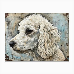 White Poodle Fine Art Portrait 1 Canvas Print