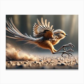 Action Bird Canvas Print