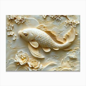 Beautiful Fish 3d 3 Canvas Print