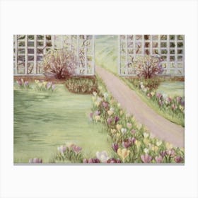 Tulips In The Garden Canvas Print