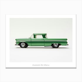 Toy Car Custom 62 Chevy Green Poster Canvas Print