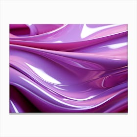 Pink & Purple Gloss Fluid Folds Abstract 2 Canvas Print
