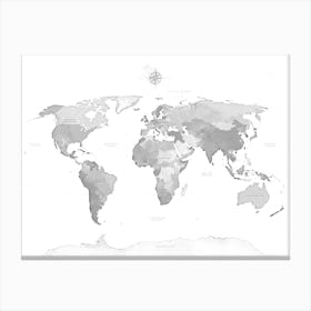 World Map No 199 Canvas Print
