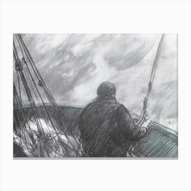 Man On A Boat 1 Canvas Print