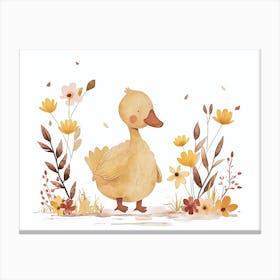 Little Floral Goose 2 Canvas Print