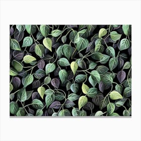 Botanical Seamless Pattern Canvas Print