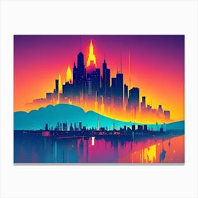 City Skyline 3 Canvas Print