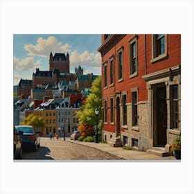 Cityscape Of Quebec 1 Canvas Print