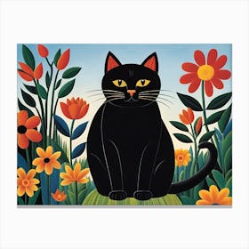 Black cat Canvas Print