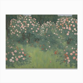 Roses In The Garden Canvas Print