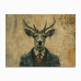 Absurd Bestiary: From Minimalism to Political Satire. Deer 1 Canvas Print
