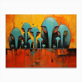 Elephants Canvas Print