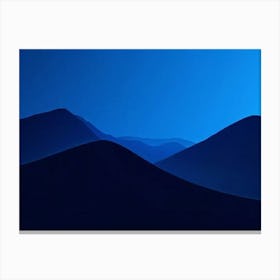 Blue Mountain Landscape Canvas Print
