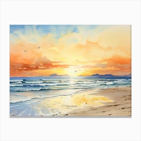 Sunset On The Beach 3 Canvas Print