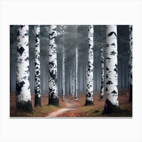 Birch Trees 50 Canvas Print
