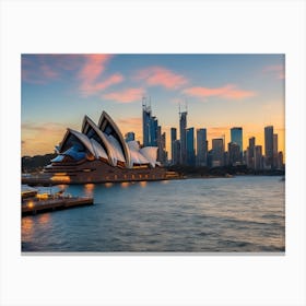 Sydney Opera House At Sunset Canvas Print